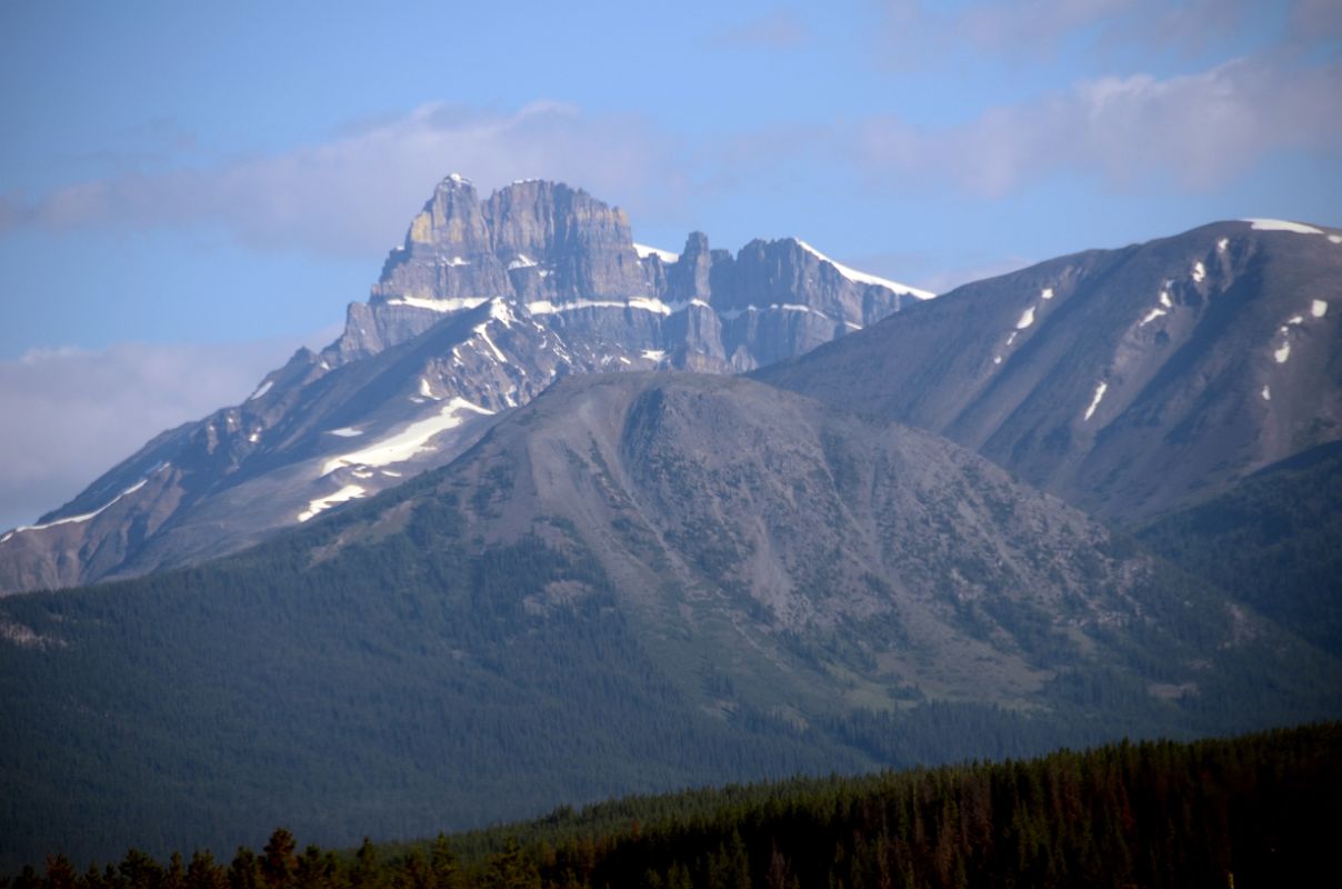16 Mount Hector Morning From Trans Canada Highway Just Before Lake Louise on Drive From Banff in Summer